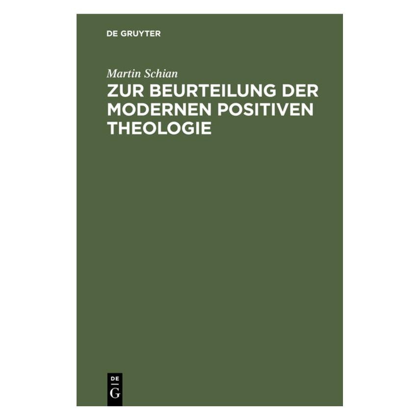 De Gruyter Schian:Zur Beurteilung der modernen pos (Deutsch, Hardcover, Martin Schian) (67772977)