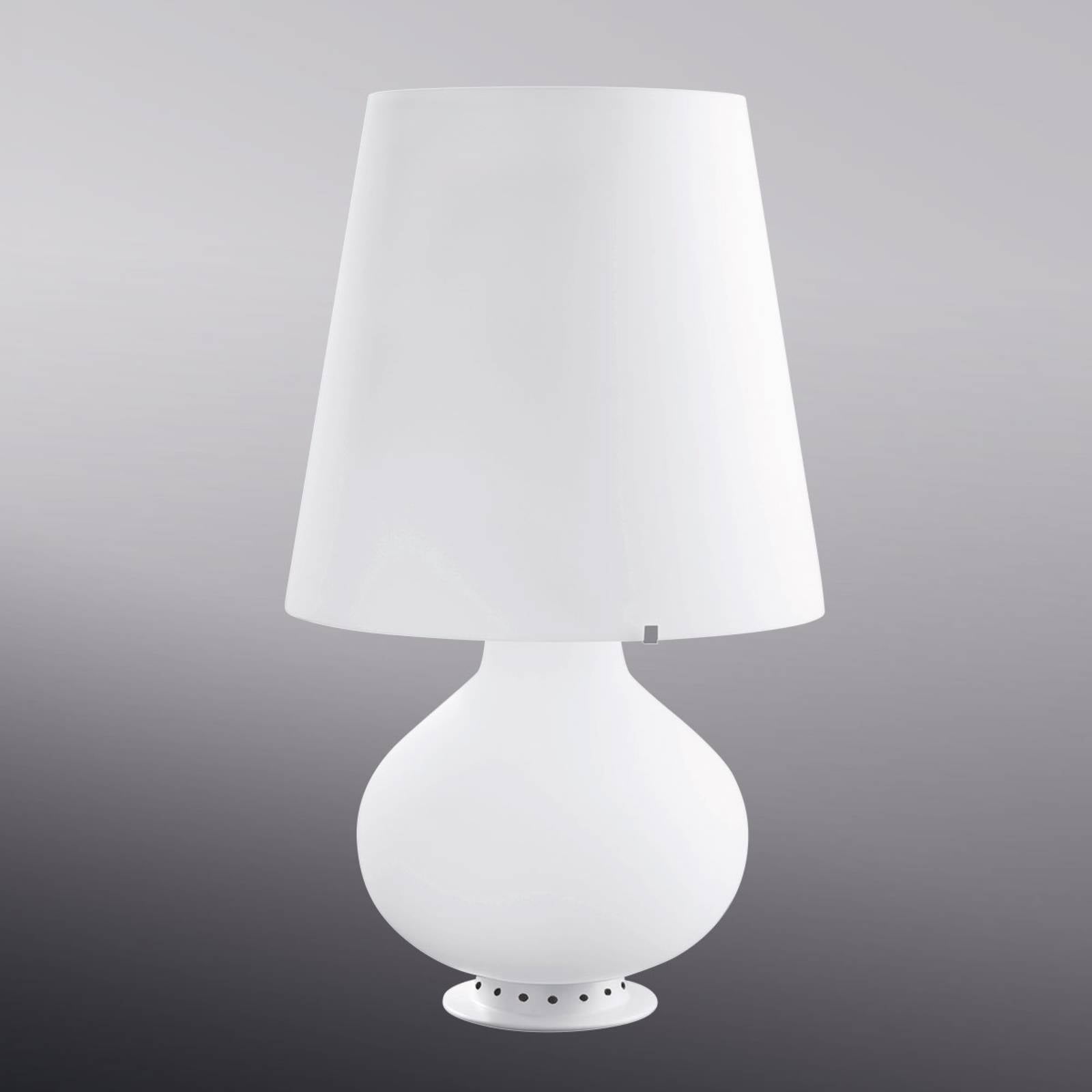 Fontana Arte Designer bordlampe FONTANA, Hvid/opal, Soveværelse, Glas, Design