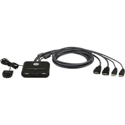 Aten CS22HF, KVM Switch, Schwarz