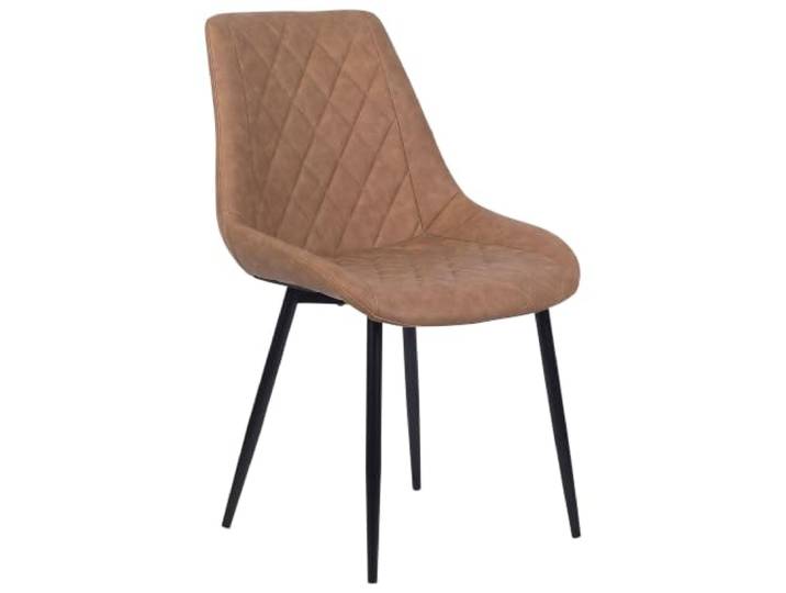 Beliani Zeitlose Stühle im 2er Set aus elegantem Kunstleder braun Maribel