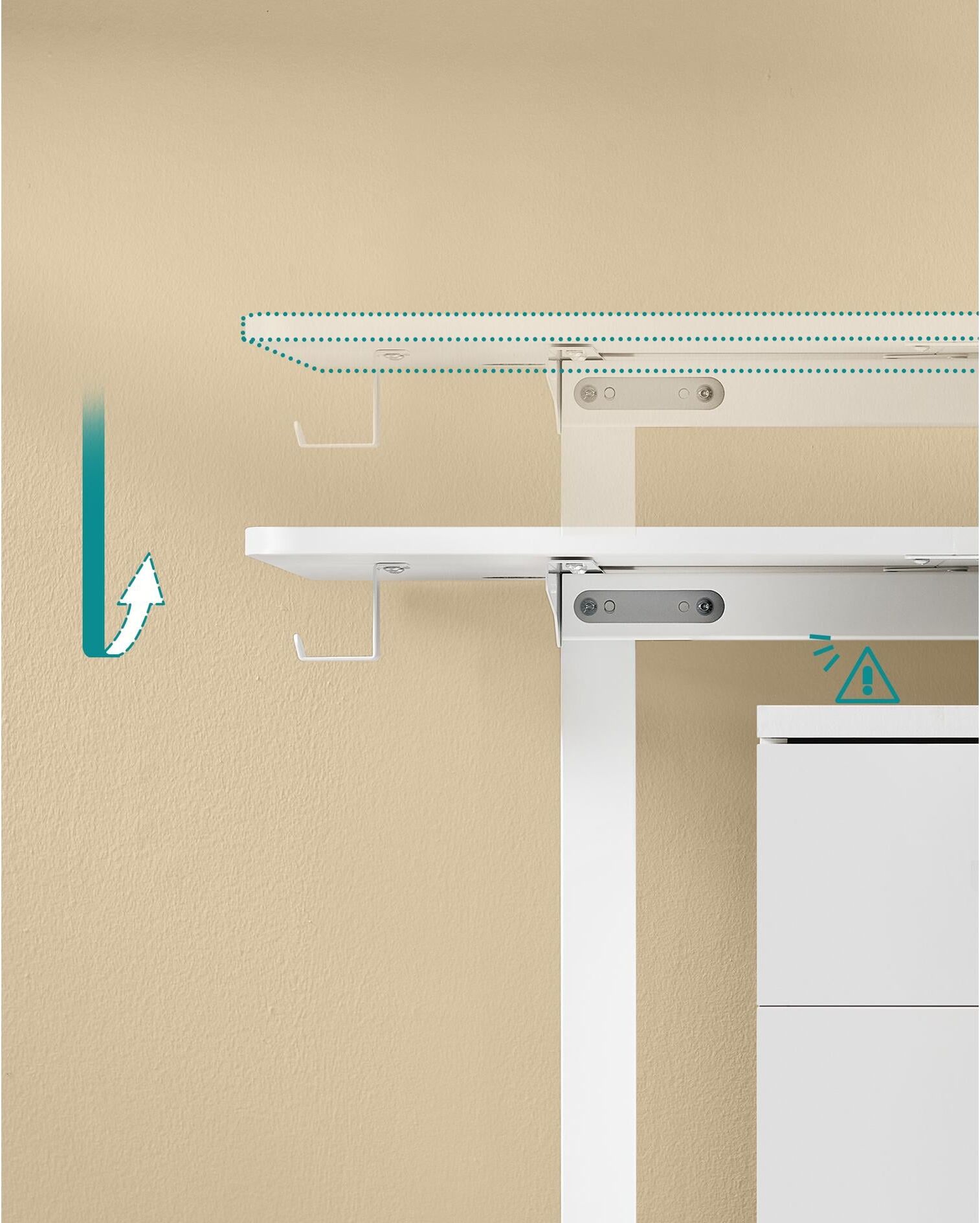 Stehtisch SONGMICS, weiss (weiß), B:120cm T:60cm, Tische, Stehtisch, Material: Pressspan, Stahl weiß B/H/T: 120cm x 60cm