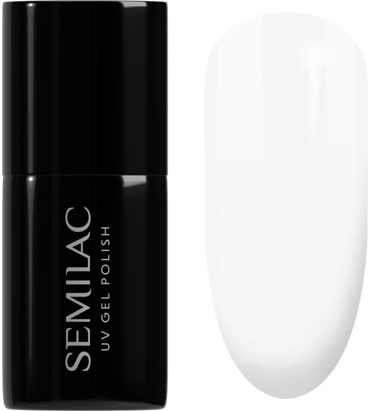 Semilac UV Hybrid Black & White gel nail polish shade 001 Strong White 7 ml