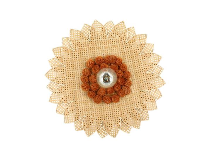 Applique murale en forme de fleur en bambou d50cm