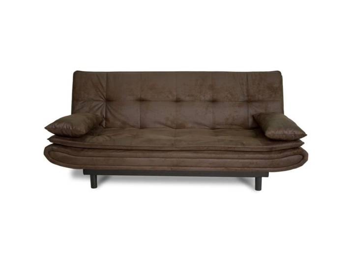 Banquette clic-clac DARIUS - Tissu Marron - L 194 x P 121 x H 83 cm - Fabriqué en Ukraine