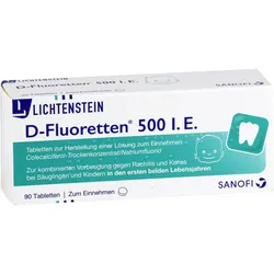 D-Fluoretten 500 I.E. Tabl.z.Herst.e.Lsg.z.Einnehmen