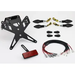PROTECH Komplett-Set Plug and Play Kennzeichenhalter mit 4 LED-Blinkern X-SHAPE