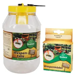 Schopf Silence Wespenfalle, Behälter inkl. Lockstoff hohe Anziehung der Wespen durch speziellen Lockstoff