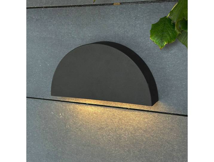 Dyberg Larsen Aussenwandleuchte Scott, schwarz, Metall, Design, Wandleuchte außen
