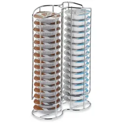 Relaxdays Tassimo Kapselhalter für 32 Kapseln Silber