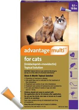 Advantage Multi (Advocate) Cats Over 10lbs (Purple) 6 Doses