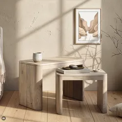 Beistelltisch Mango 59x30x41 weiß lackiert TORONTO #344