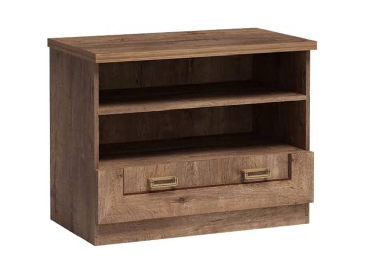 Lomadox Regal Regalschrank rustikal Schrank mit Schublade offene Fächer in Lefkas Eiche 88x69,5x49,5 cm