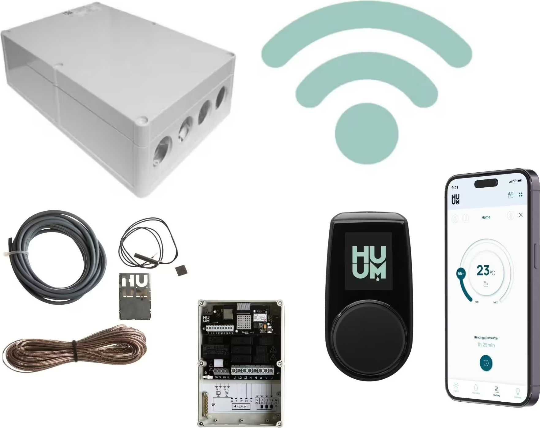 Karibu Saunaofensteuerung Huum "UKU WIFI" mit App Steuerung