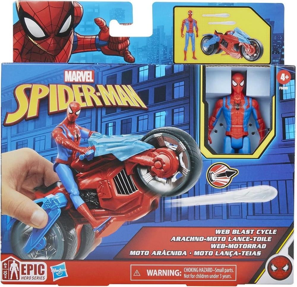 Hasbro Marvel Spider-Man F68995L0 motorfiets blauw rood