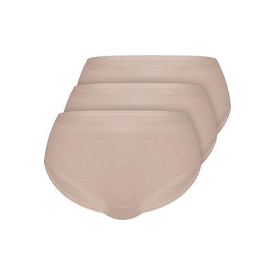 Panty SASSA "3er Pack Panty Daily Love", Damen, Gr. 36, 3 Stk., beige (nude), Single-Jersey, , figurbetont, Unterhosen Panty