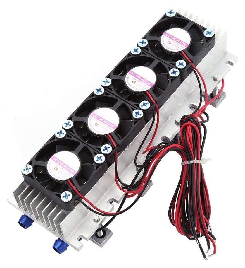 Lustrens Koeling Sheet Halfgeleider Koeling Kit 12 V 4-Chip TEC1-12706 Thermo-elektrische Koeler