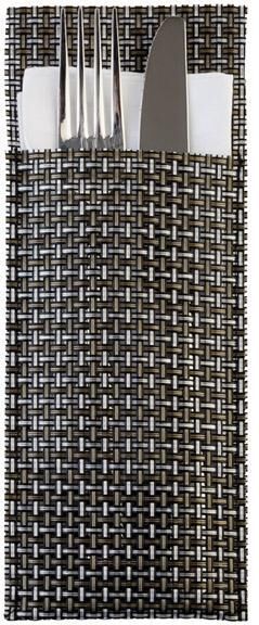 APS Tasche per tovaglioli e posate 24 cm Argento