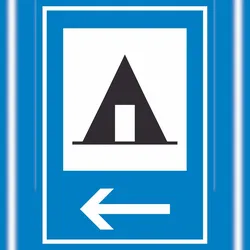 HB-Druck Zeltplatz links Schild A3 (297x420mm)