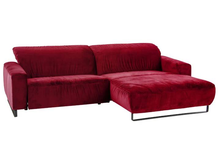 Ecksofa Eindhoven Basic Candy / Farbe: Cherry / Material: Leder Basic