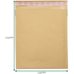 Kraft Padded Bubble Envelope (235x275+40mm)