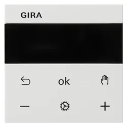 Gira S3000 RTR Display System 55 539303 Reinweiss, Thermostat, Weiss