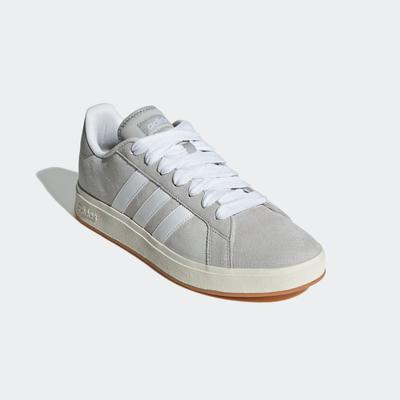 Sneaker ADIDAS SPORTSWEAR "GRAND COURT BASE 00S", Herren, Gr. 42, grau (grau two, ftwr weiß, gum10), Leder, Synthetik, Schuhe Sneaker, Design auf den Spuren des adidas Campus 00, Topseller