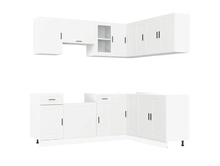 vidaXL 11-TLG. Küchenschrank-Set Porto Weiß Holzwerkstoff