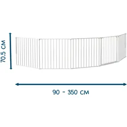 Baby Dan Schutzgitter Flex XXL 90-360 cm, weiss