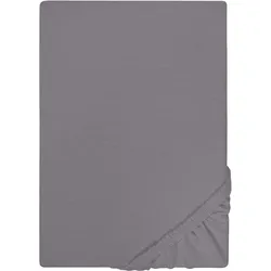 biberna Jersey Spannbetttuch 140-160x200cm - grau|anthrazit - 140-160x200cm
