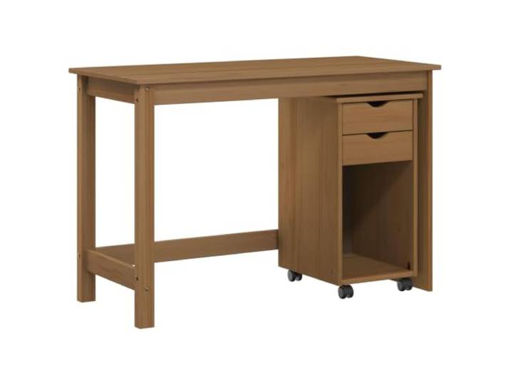 PUGYNBK Schreibtisch- und Schrank-Set, 2-teilig, Honigbraun Mit LED- und USB-Lichtern, abschließbare Schubladen, verstellbar, Verwendung im Innen- und Außenbereich