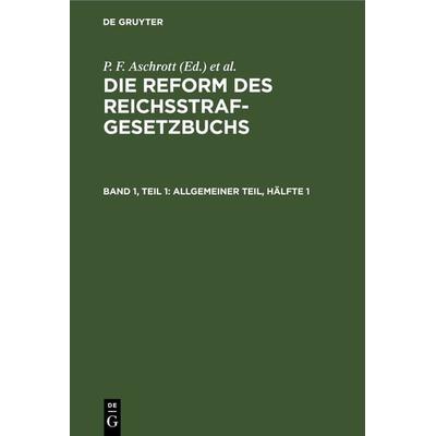 Allgemeiner Teil, Hälfte 1, Gebundene Ausgabe von , De Gruyter, 978-3-11-267983-8