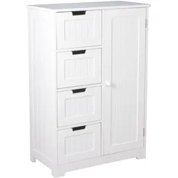 WOHNLING Design Badschrank PATTI WL5.184 Landhaus-Stil weiß