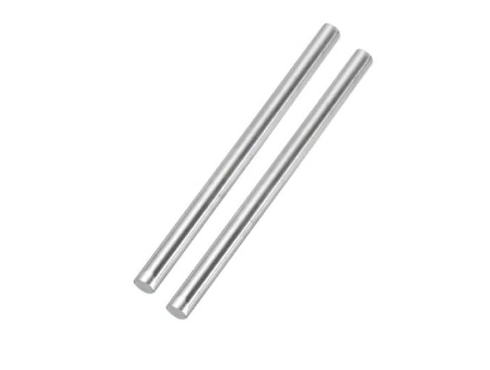 JIZK Massive Edelstahl Rundstäbe 2er-Pack, 16 mm Durchmesser 300 mm Länge, Metall Vollschaftstäbe für DIY Handwerk, Modellauto, Hubschrauber und Flugzeug