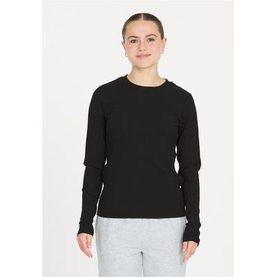 Langarmshirt LES'ARCS "Ashtyn", Jungen, Gr. 152, schwarz, 57% Baumwolle, 38% Modal, 5% Elasthan, unifarben, normal, Rundhals, Shirts Langarmshirt, mit 4-Wege-Stretch