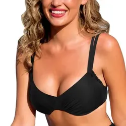Wiki Basic Adjustable Bikini Top Schwarz E 90 Damen