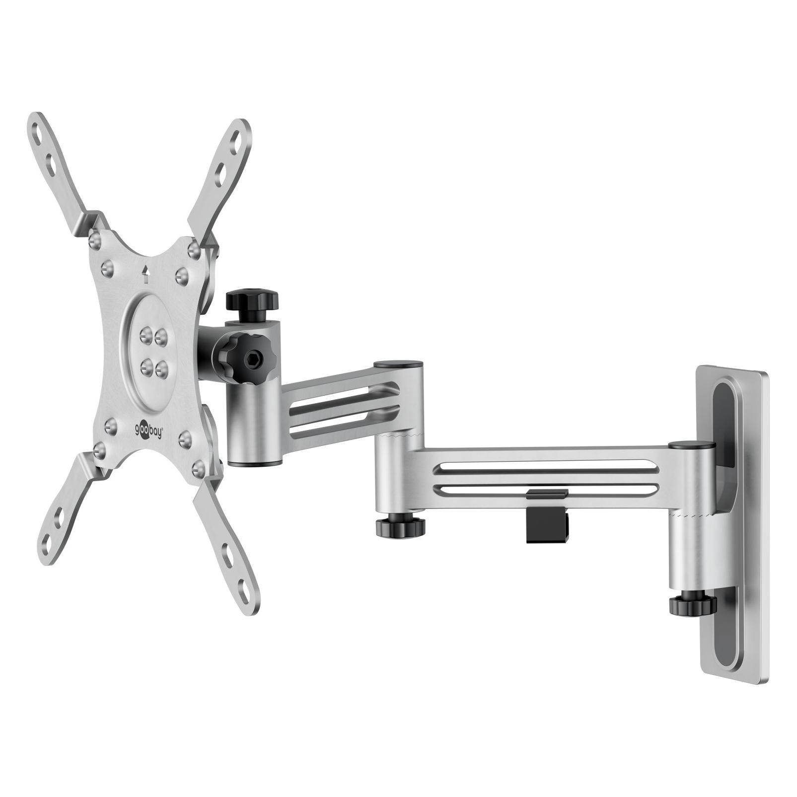 Goobay TV-Wandhalterung Caravan FULLMOTION M, Silber (Wand, 15 kg, 13" - 43") (71989)