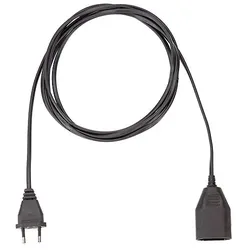 Bachmann EURO-Verlängerung 2m 2x0,75qmm 233.184 2,5A schwarz IP20 Euro-Steck 0-70°C