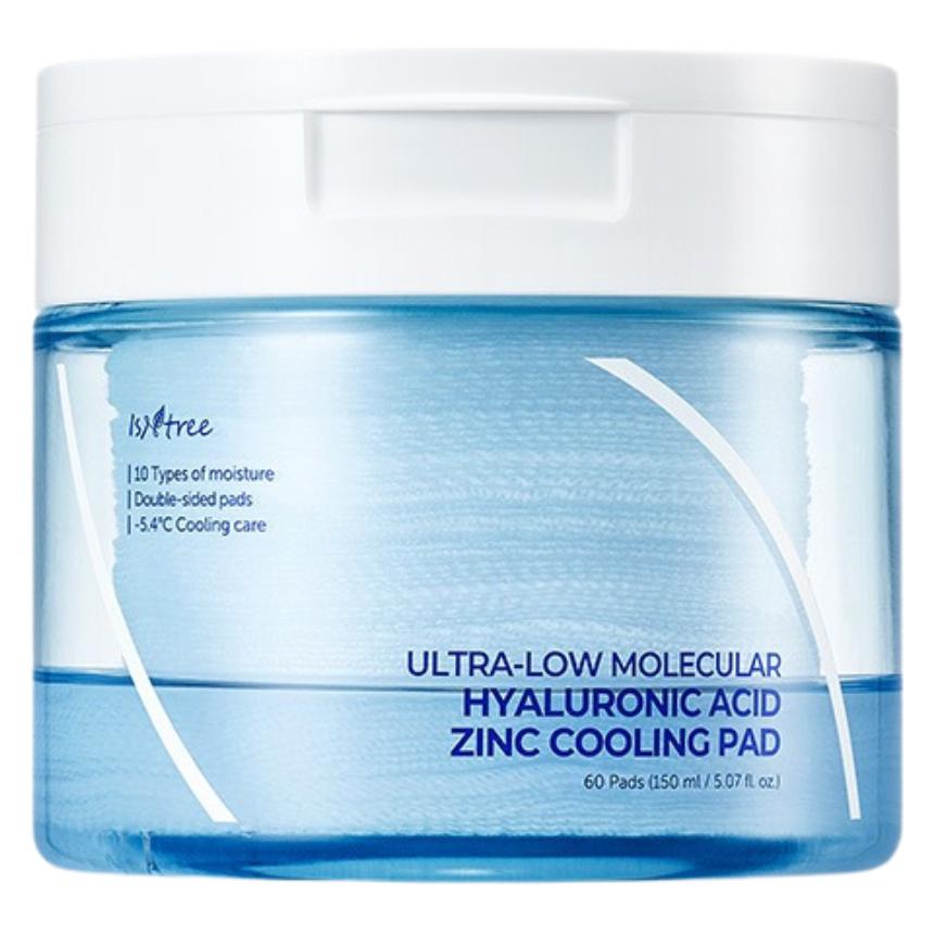 Isntree Kühlendes Toner-Pad mit Hyaluronsäure und ultra-niedrigem Molekulargewicht (150 ml) (8809800941252)