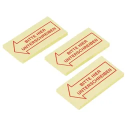inFo Haftmarker »Bitte hier Unterschreiben« 70 x 35 mm gelb, 7x3.5 cm