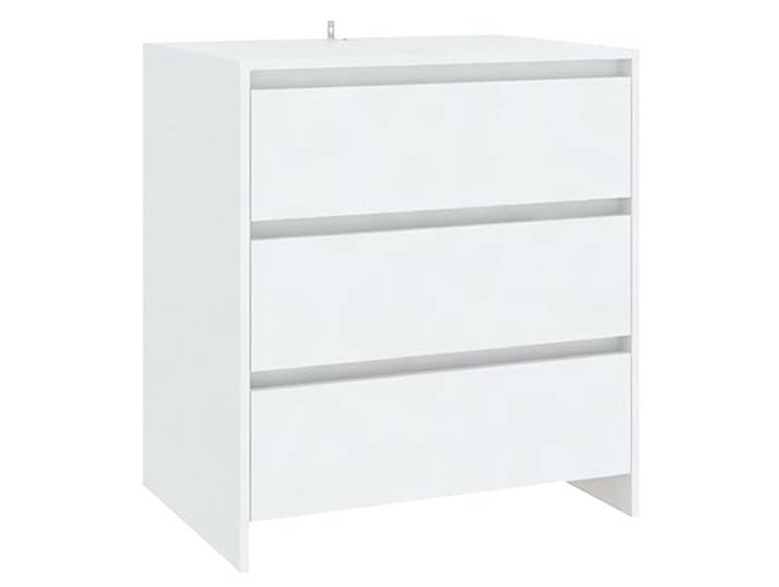 vidaXL Sideboard mit 3 Schubladen Kommode Anrichte Schrank Beistellschrank Mehrzweckschrank Standschrank Weiß 70x41x75cm Holzwerkstoff