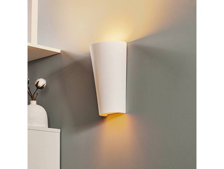Wandlampe Ice SOLLUX LIGHTING, dimmbar, weiß / opal, für Wohn- / Esszimmer, Keramik, Modern, Wandleuchte, Wandlampe Innen