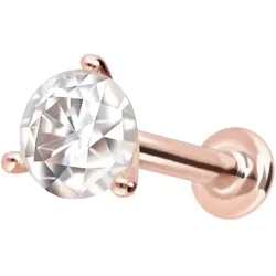 14 Karat Gold Labret mit Innengewinde MOISSANIT