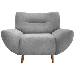 Sessel Drago Silberfarben Chenille