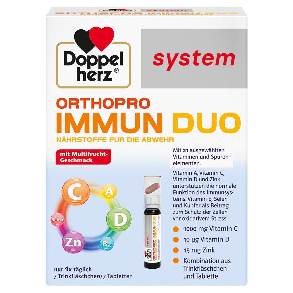 Doppelherz Orthopro Immun Duo system Trinkampullen 7 St