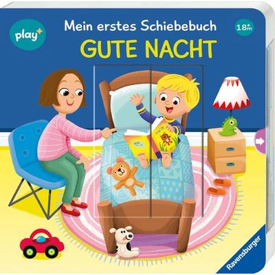 Play+ Mein erstes Schiebebuch Gute Nacht - ab 18 Monate, Gebundene Ausgabe von Maria Höck, Ravensburger Verlag GmbH, 978-3-473-45627-7