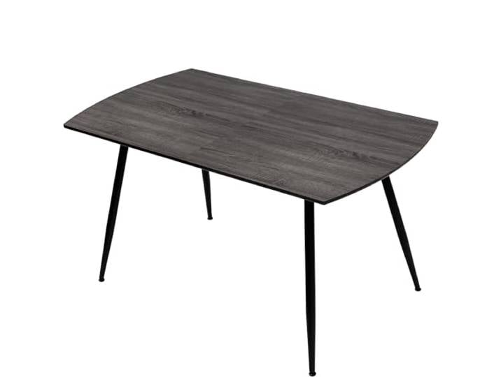TRISENS Esstisch Sabina ausziehbar 140-180 x 80 cm 6-10 Personen Küchentisch mit Metallgestell für Küche, Esszimmer Holz Optik, Farbe:Dunkelgrau