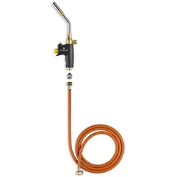 Gasbrenner 2m Schlauch Direktanschluss an Gasflasche Regulierbare Flamme Piezo KEMPER