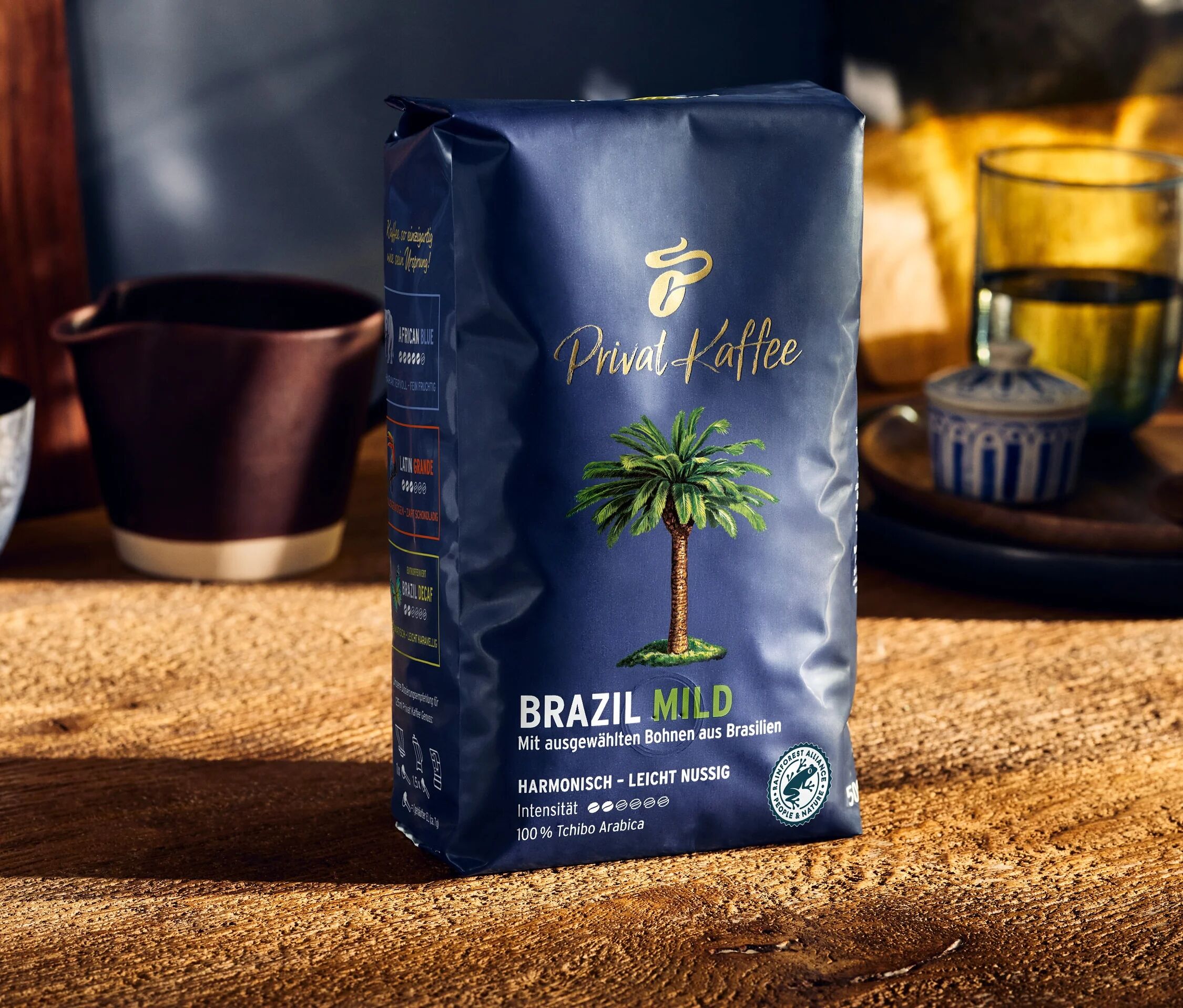 Tchibo - Privat Kaffee Brazil Mild – 500g Ganze Bohne - Intensität: 2/6