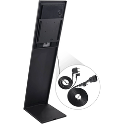 Digitale Infostele PLANAVISION, schwarz, matt mit Samsung QB24C-T Touch Display, Metall