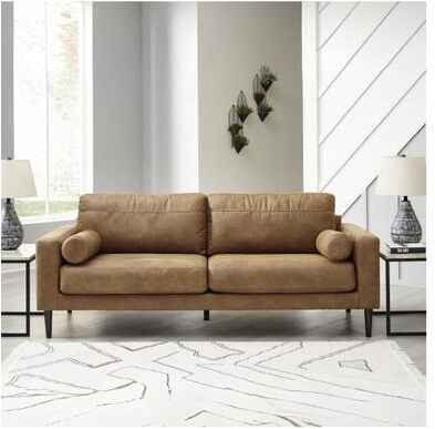 "Signature Design by Ashley Telora Caramel Sofa - 85""W x 35""D x 35""H"